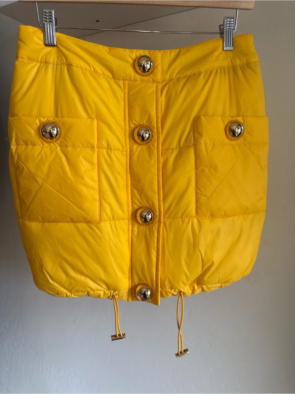 H & M Moschino Yellow Puffer Skirt